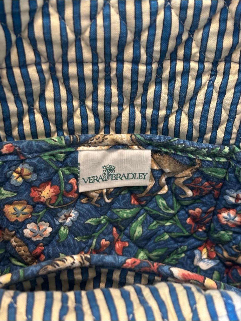 Vintage Vera Bradley “Animal Kingdom” Safari Quilted Cotton Purse Early 2000s - Picture 3 of 5
